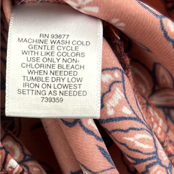 Liz Claiborne Women's Boho Top - Terracotta Floral - Picture 9 of 10